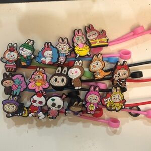 Little Monsters Silicon Straw Cover for tumblers (set 17)